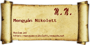 Mengyán Nikolett névjegykártya