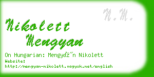 nikolett mengyan business card